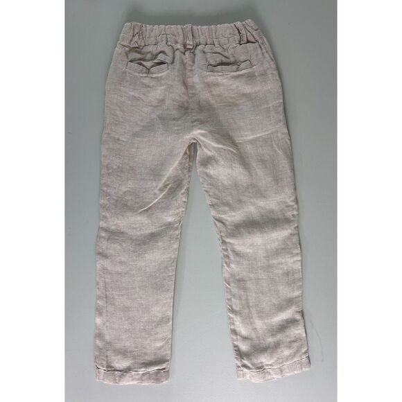 Baliene Boys Linen Pants Tan Beige Size 3 - Picture 2 of 8